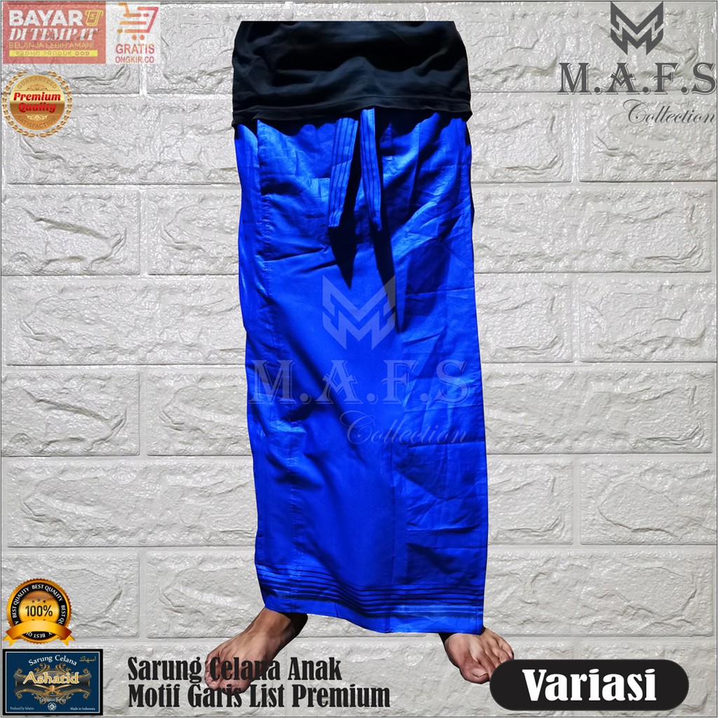 SARUNG CELANA ANAK ASHATID POLOS GARIS PREMIUM