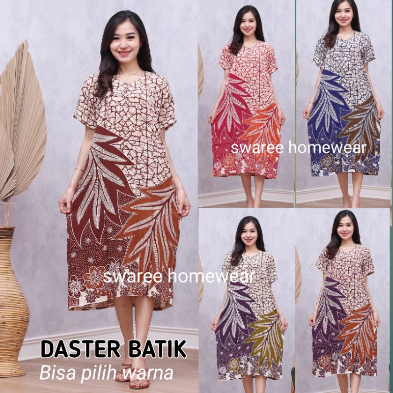 Baju Daster Wanita Kekinian Pakaian Remaja Perempuan Cewek Dewasa Lengan Pendek Busui Ibu Menyusui Bahan Rayon Model Fashion Busui Friendly Casual Santai Tidur Harga Grosir Murah Terbaru Modis Ukuran Size LD 105 Dress Motif Batik Khas Pekalongan Bisa COD