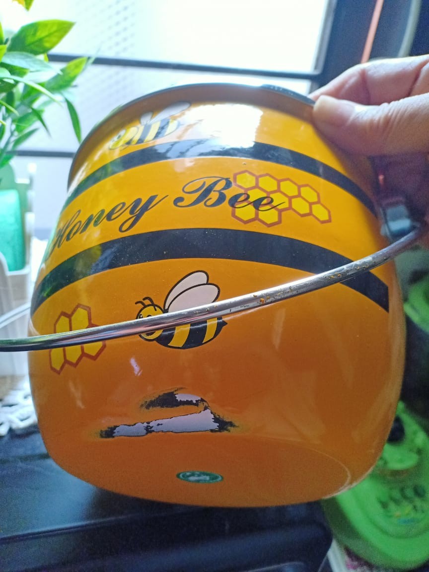 Maspion Panci Enamel 16 Cm Honey Bee Pot - Kuning