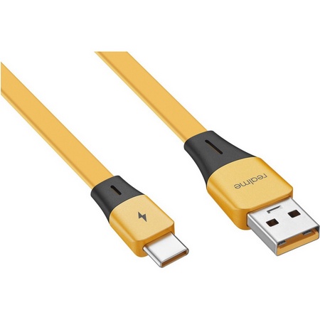 Kabel Charger Realme SuperDart Cable Data Micro Usb &amp; Type C Yellow 1 Meter