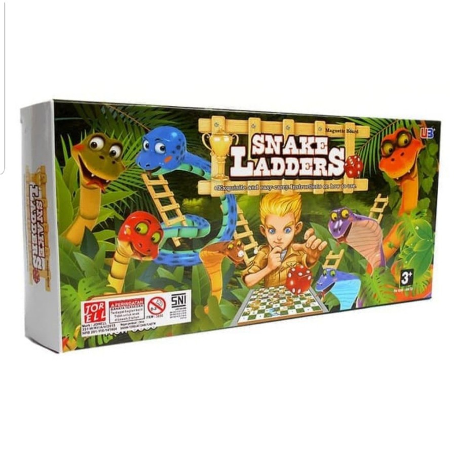 snake ladders mainan ular tangga magnet board game