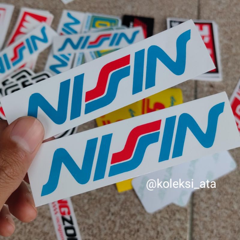 white NISSIN stiker