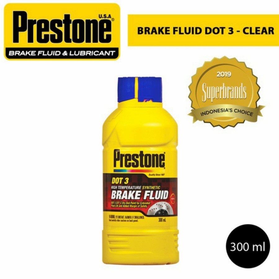 Brake Fluid Cairan Minyak Rem DOT 3 PRESTONE 300mL - merah biru