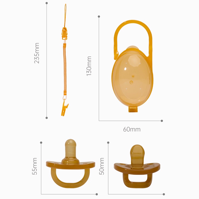 Dot bayi/Putting bayi/empeng bayi dengan rantai dan Kotak L79