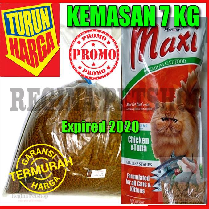 Harga Promo Makanan Kucing Maxi Cat Food Chicken Tuna Repack 7