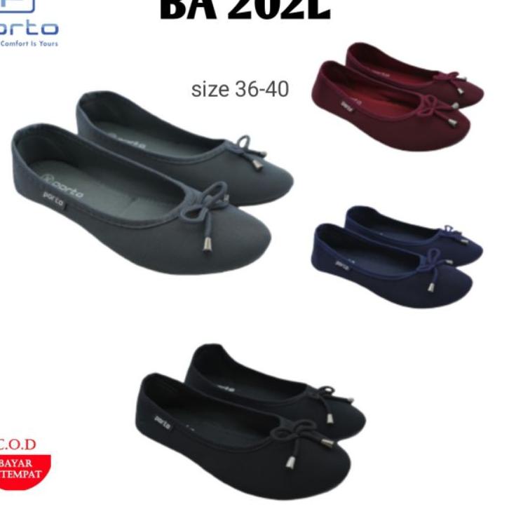 sepatu porto flatshoes balet wanita ba 202L