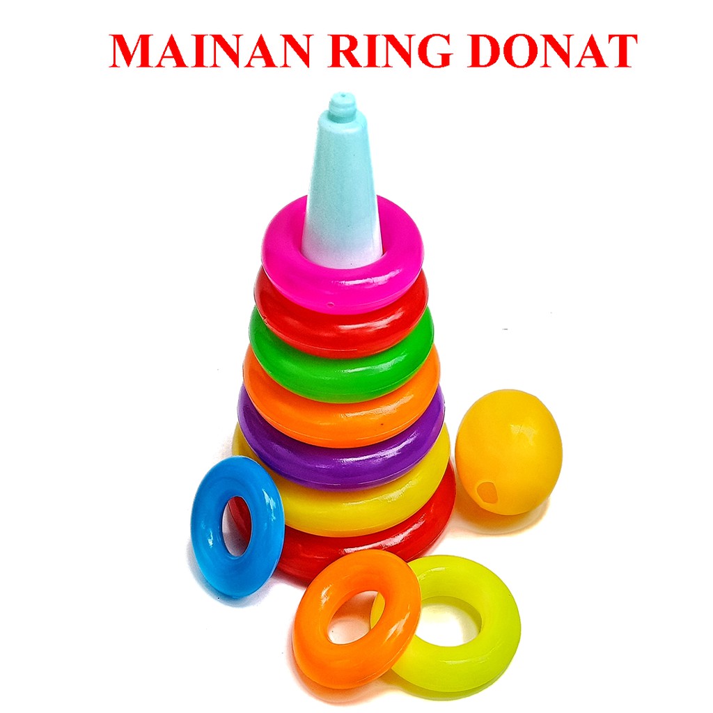 MAINANKEI MAINAN EDUKASI ANAK MAINAN RING DONAT SUSUN MAINAN MENYUSUN RING