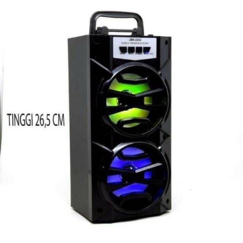 Speaker Bluetooth Portable MH-36BT Sk-2201 Sk-2202 Standing Hi-Fi Bass Fj-2201 Fj-2202-HITAM