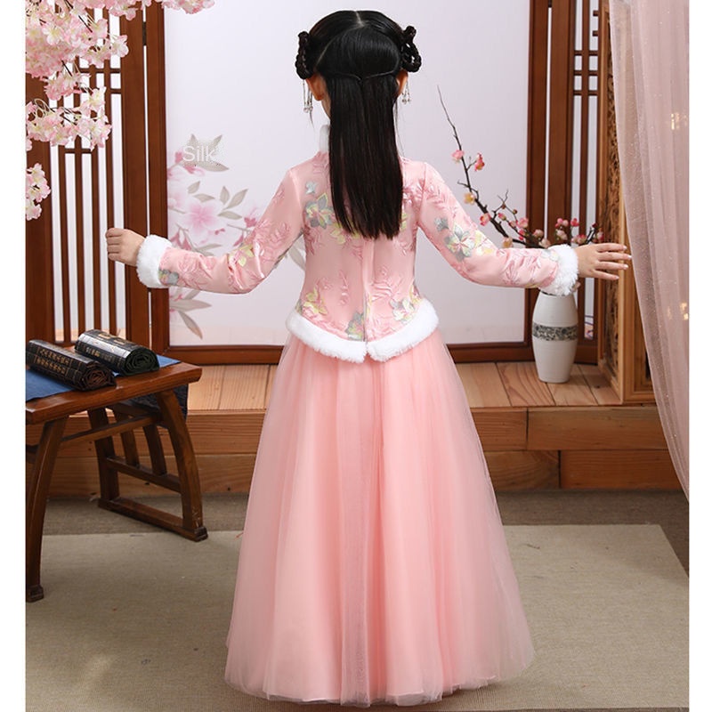 Children's Hanfu girls' ancient costume super fairy thickened dress Chinese style Princess Dress win