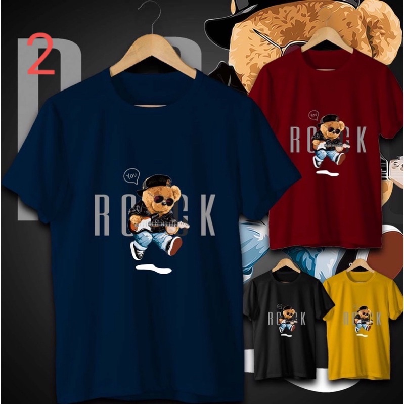 KAOS DISTRO - Teddy Bear T-Shirt Teddy Bear (Pria &amp; Wanita)