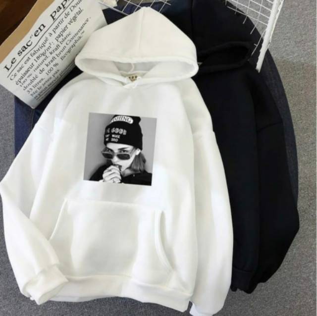 Sweater Murah | Moment Girl Sweater Hoodie Wanita | Sweater Fleece Tebal Hangat | Moment Girl Swag-3