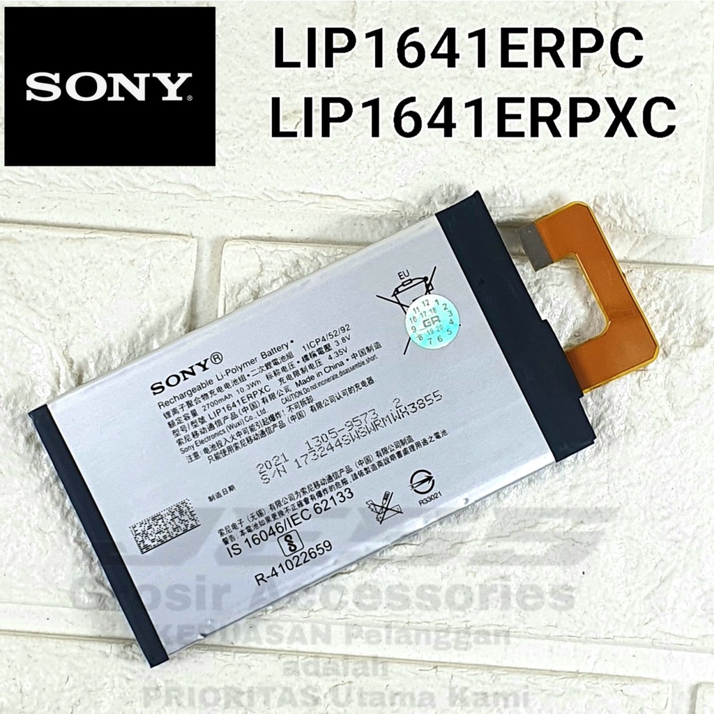 Baterai Original SONY XPERIA XA1 Ultra - XA1U - G3212 - G3221 - XPERIA XA1 Ultra Dual G3223 - G3226 Kode Battery LIP1641ERPC - LIP1641ERPXC