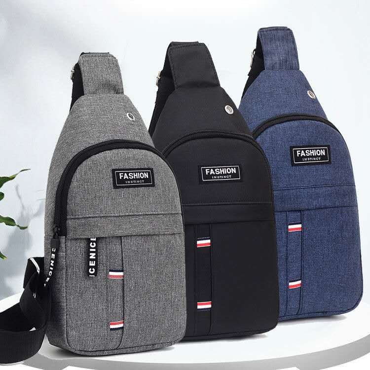 Men's chest bag, crossbody, shoulder bag, chest bag, canvas casual bag, men's bag, trendy waist bag