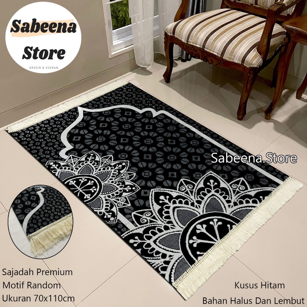 Sajadah Turki Original Super Ultra premium/ Motif Kiswah / Ukuran 70 cm x 110 cm By Sabeena Store