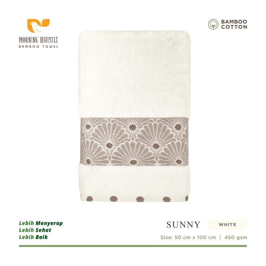 Handuk Terry Palmer Bambu Morning Whistle Bamboo SUNNY / Handuk Travel / Hand Towel 34 x 80 cm | 50 x 100 cm