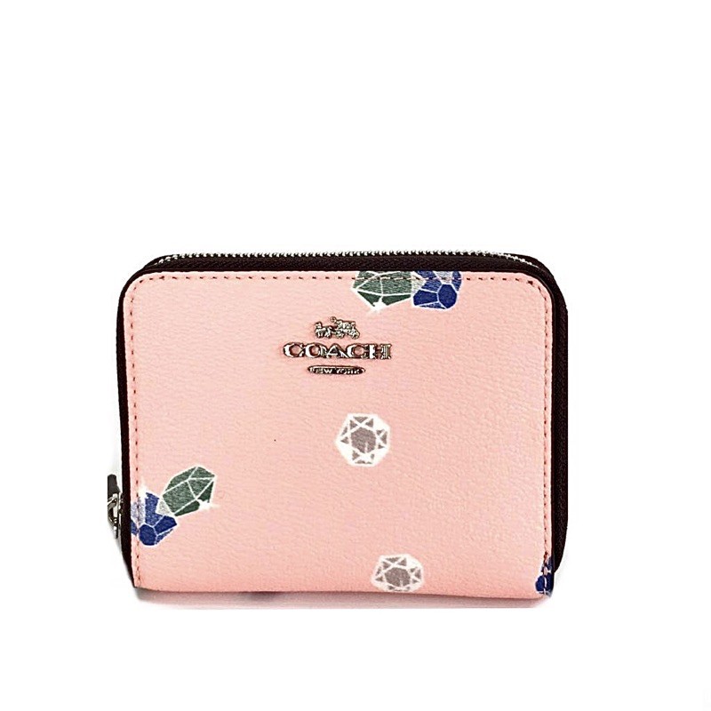Dompet Lipqt COACH Disney Small Zip Around Wallet Snow White Pink