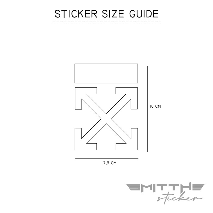 Stiker Off White Arrow Cutting Sticker