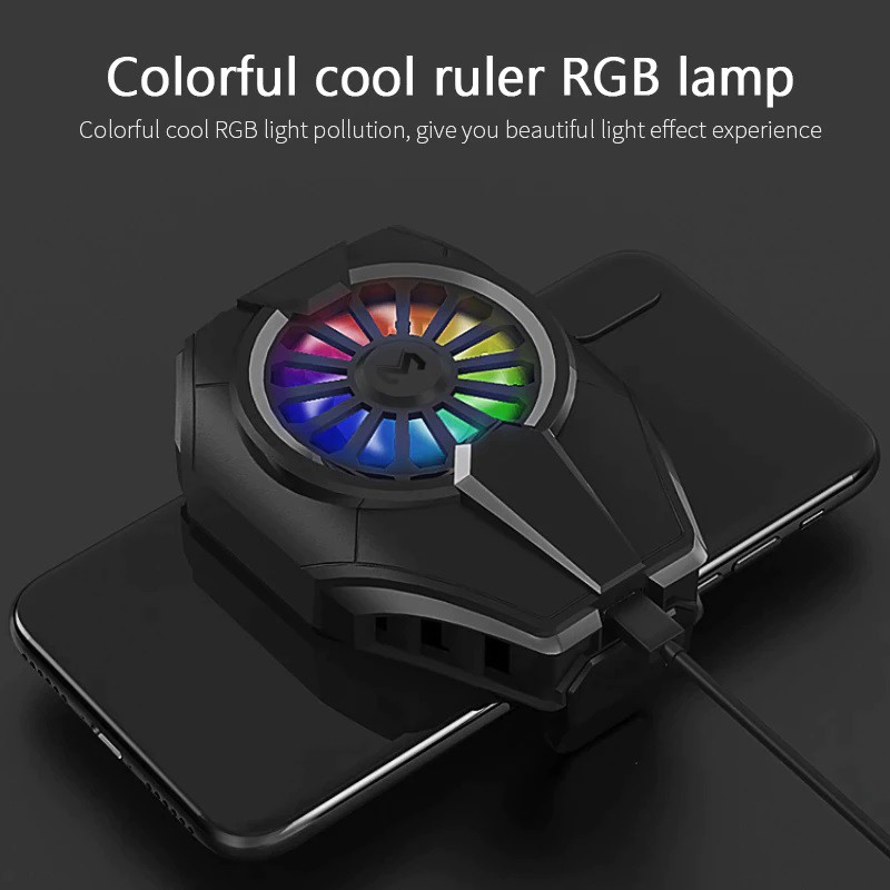 Memo DL16 Fan cooler Smart AI 27W Phone cooler Cooling Fan Gaming Fun cooler Semiconductor  Pendingin HP RGB