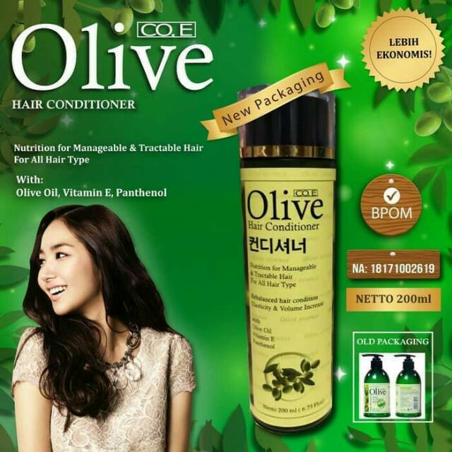 OLIVE HAIR CONDITIONER KOREA BPOM WITH OLIVE VIT E PANTHENOL