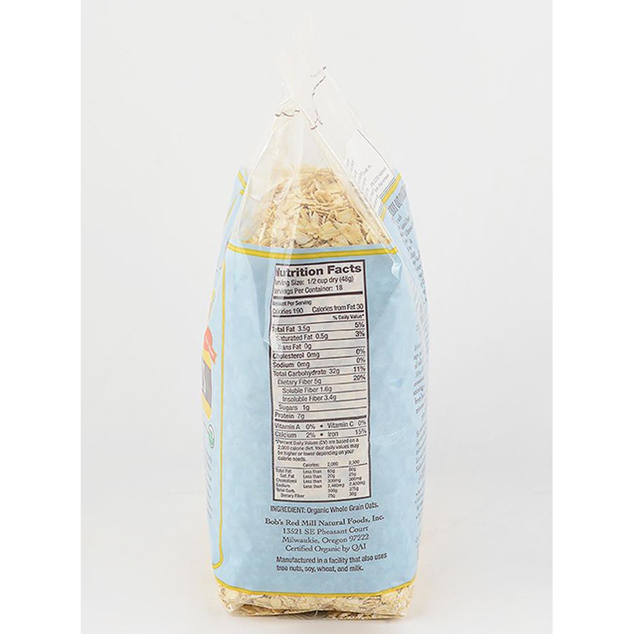 

Best Seller Bob's Red Mill Organic Old Fashioned Rolled Oats 907 gr | BRM OG OAT