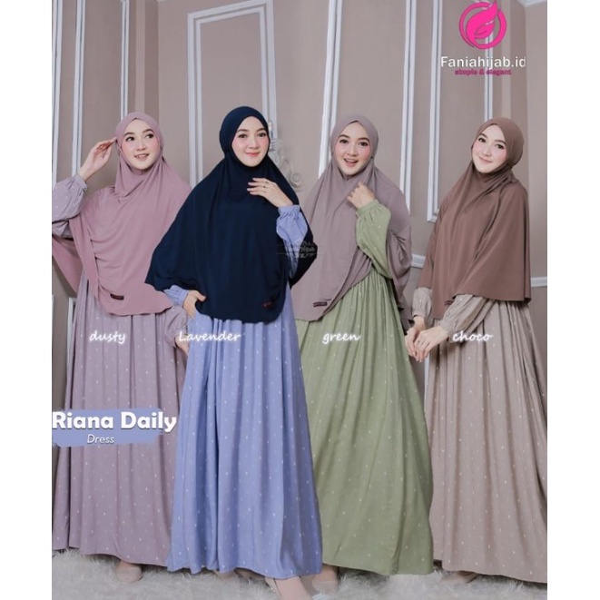 Ready Stok Riana dress by Fania Hijab