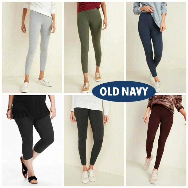 Legging Tebal Basic Wanita Dewasa Old Navy  Jumbo Melar Stretch Anti Gulung
