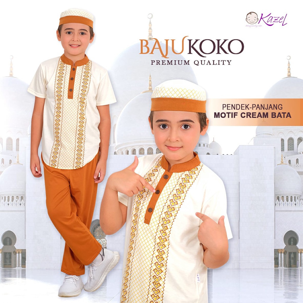 PROMO 7.7 PROMO LEBARAN KAZEL BAJU KOKO + PECI ANAK BAJU LEBARAN X ZEBE SETELAN BAJU KOKO ANAK + PECI PREMIUM QUALITY PAKAIAN MUSLIM BAJU LEBARAN ANAK LAKI LAKI 1 - 9 TAHUN