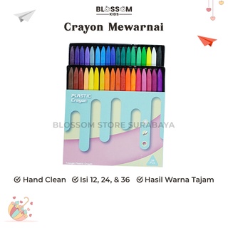 Crayon Anak Set 12Pcs 24Pcs 36Pcs In 1 Krayon Mewarnai Anak - Blossom Kids
