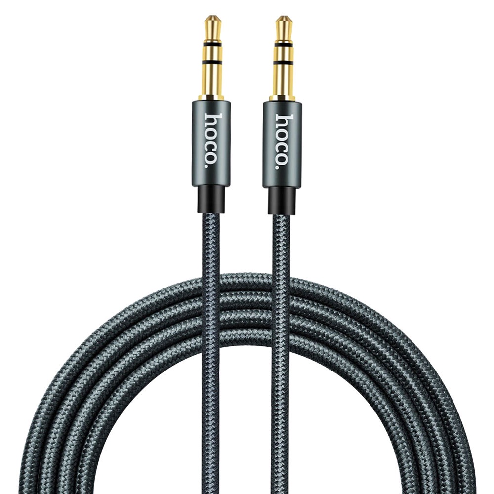 Hoco Kabel AUX 3.5mm Braided 1 Meter - UPA03 - Black