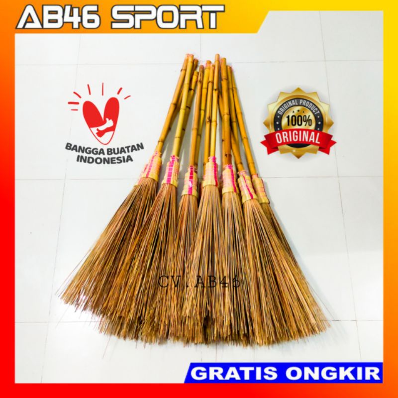 SAPU LIDI TAMAN SUPER - SAPU LIDI GAGANG BAMBU PANJANG - SAPU TAMAN DAN HALAMAN Bahan   Kuat