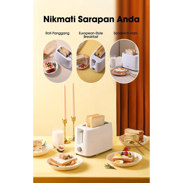 TOASTER SAMONO SW-TW750 PEMANGGANG ROTI 7 Tingkat Panas - ORIGINAL garansi 1 year samono