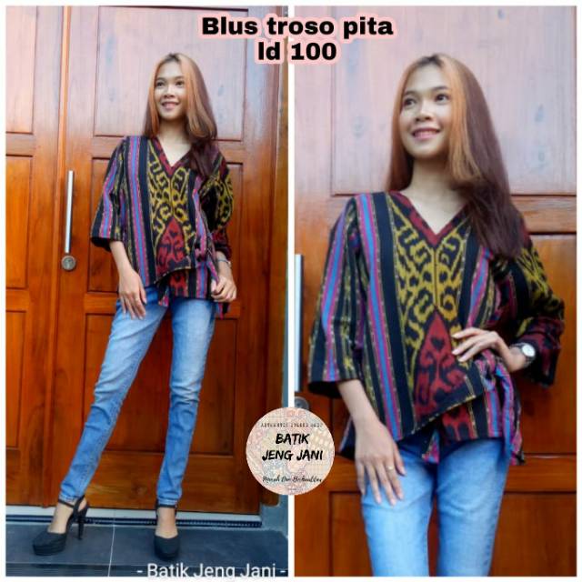 Blouse Tenun Lurik Troso Asli Jepara