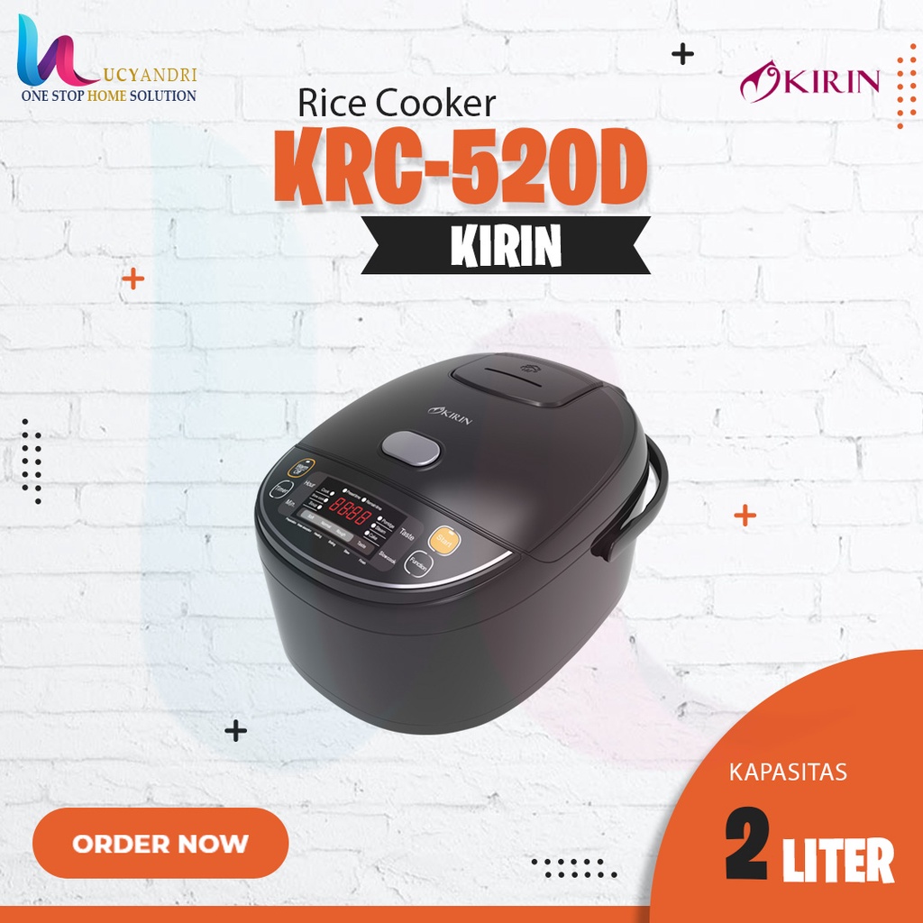 Rice Cooker Digital Kirin 2 Lt KRC-520D / Penanak Nasi / Hard Anodized