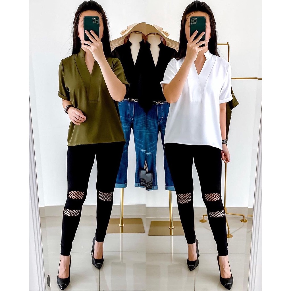 Double Lucky / Vee Top / Atasan Torino / Baju Atasan Wanita / Blouse-6