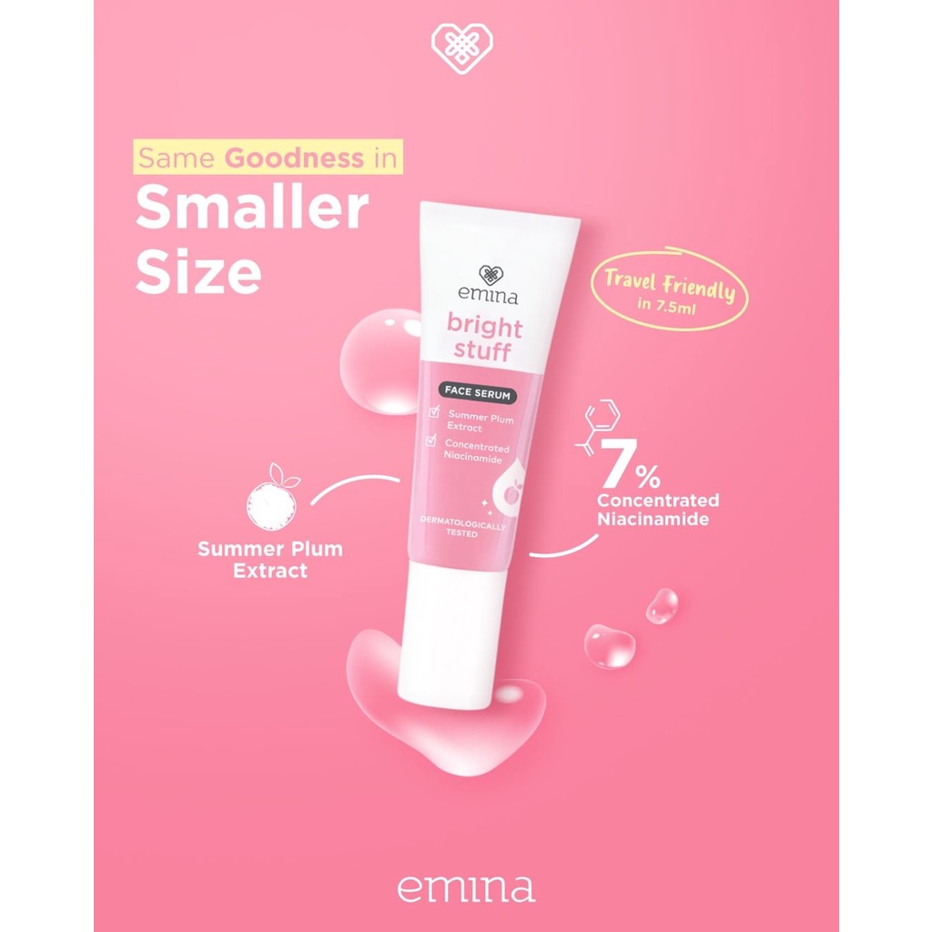 `ღ´ PHINKL `ღ´ (7in1) ╰☆☆ 𝔢мιℕά ☆☆╮  emina bright stuff set pemutih wajah skin lightening skincare remaja pemula