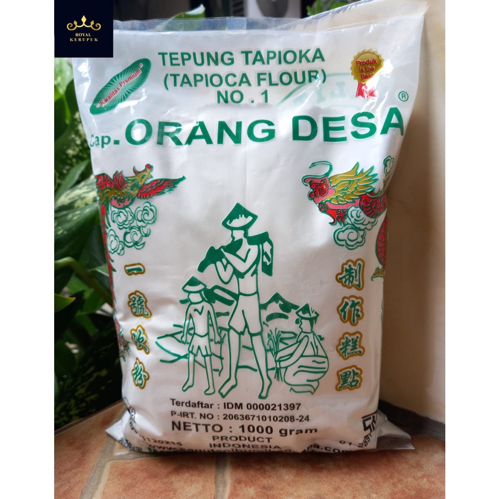 

Tepung Tapioka Sagu Tani Cap Orang Desa No. 1 Bumi Kencana Flour 1kg