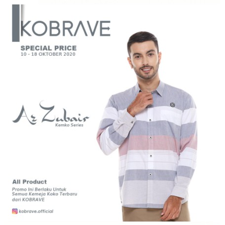 Kobrave Kemeja koko Series Az Zubair Busana Muslim Pria Lengan Panjang - Baju Muslim Pria/Kurta