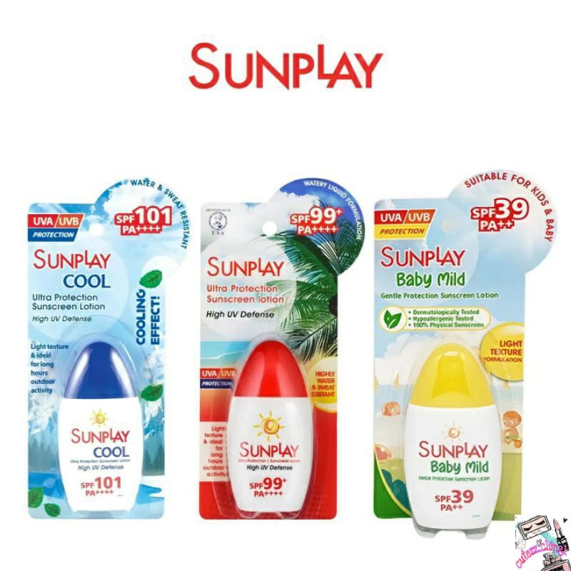 ☃Cutezz_Ching1☃Sunplay Sunscreen Series Lotion ♡ Cool Spf 101♡ Sunscreen Spf 99 ♡ Baby Mild Spf 39