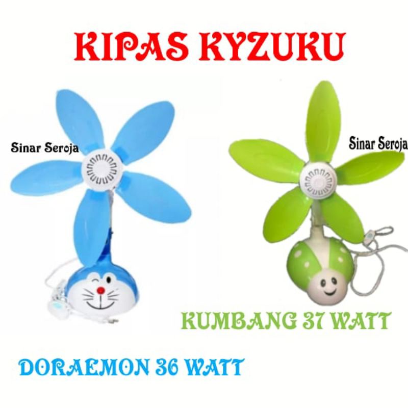 Kipas Jepit Kyzuku 3 in 1 18 Watt &amp; 29 Watt 36 Watt 37 Watt &amp; 39 Watt (Bisa Dijepit,Duduk,Tempel Dinding)