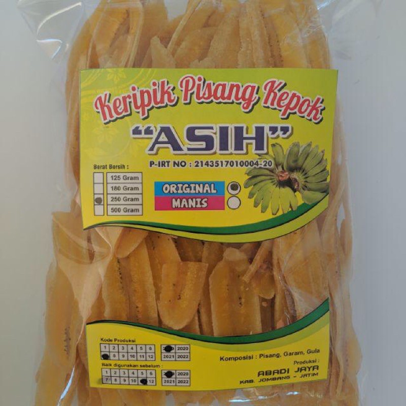 

Keripik Pisang Kepok Asih 180 gr