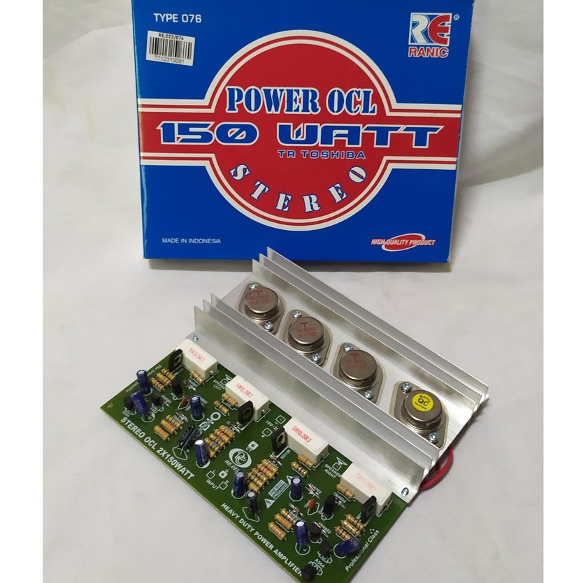 KIT STEREO POWER OCL 150 WATT TRANSISTOR JENGKOL TR TOSHIBA