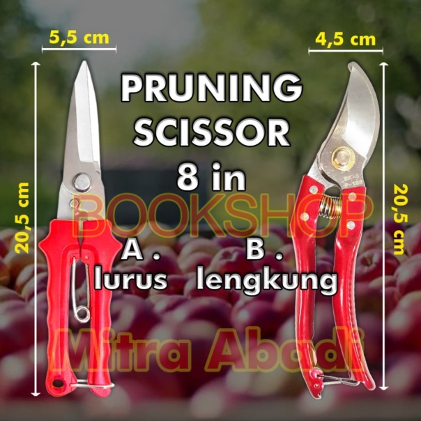 Gunting Dahan Tanaman/Pruning Scissor 8 INCH (8&quot;) MULTIFUNGSI