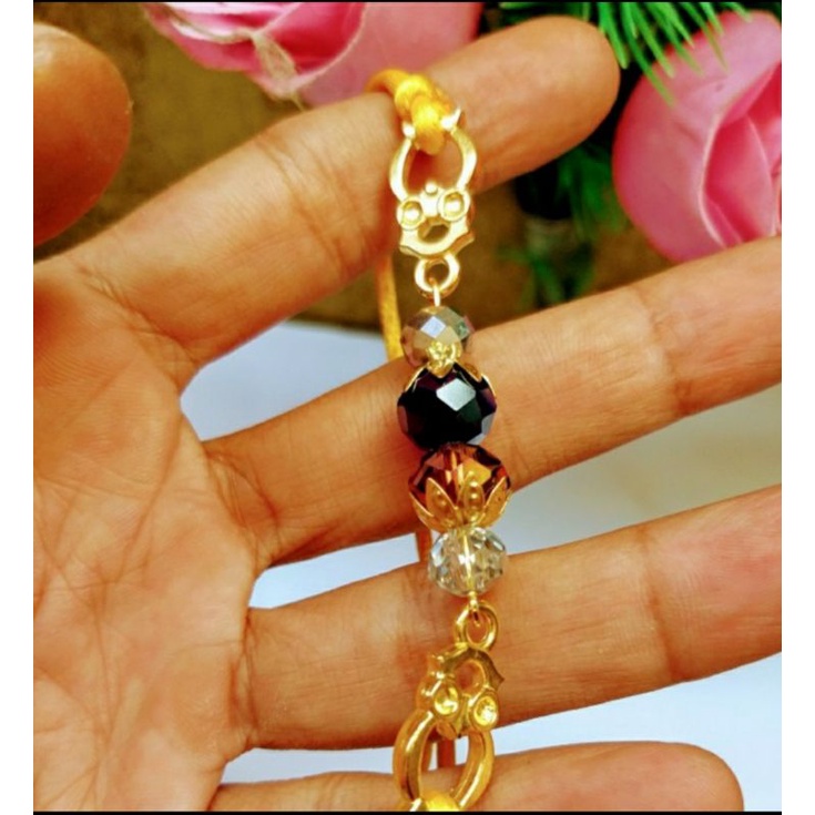 Gelang Tangan bola perak silver