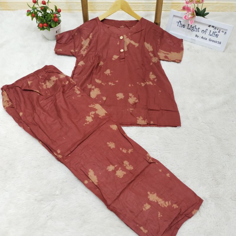 One set Tie Die // Setelan wanita kekinian-Set 8