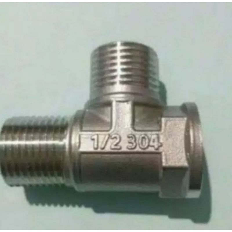 Nepel sambungan pipa Tee / Shower T air panas dingin bahan kuningan