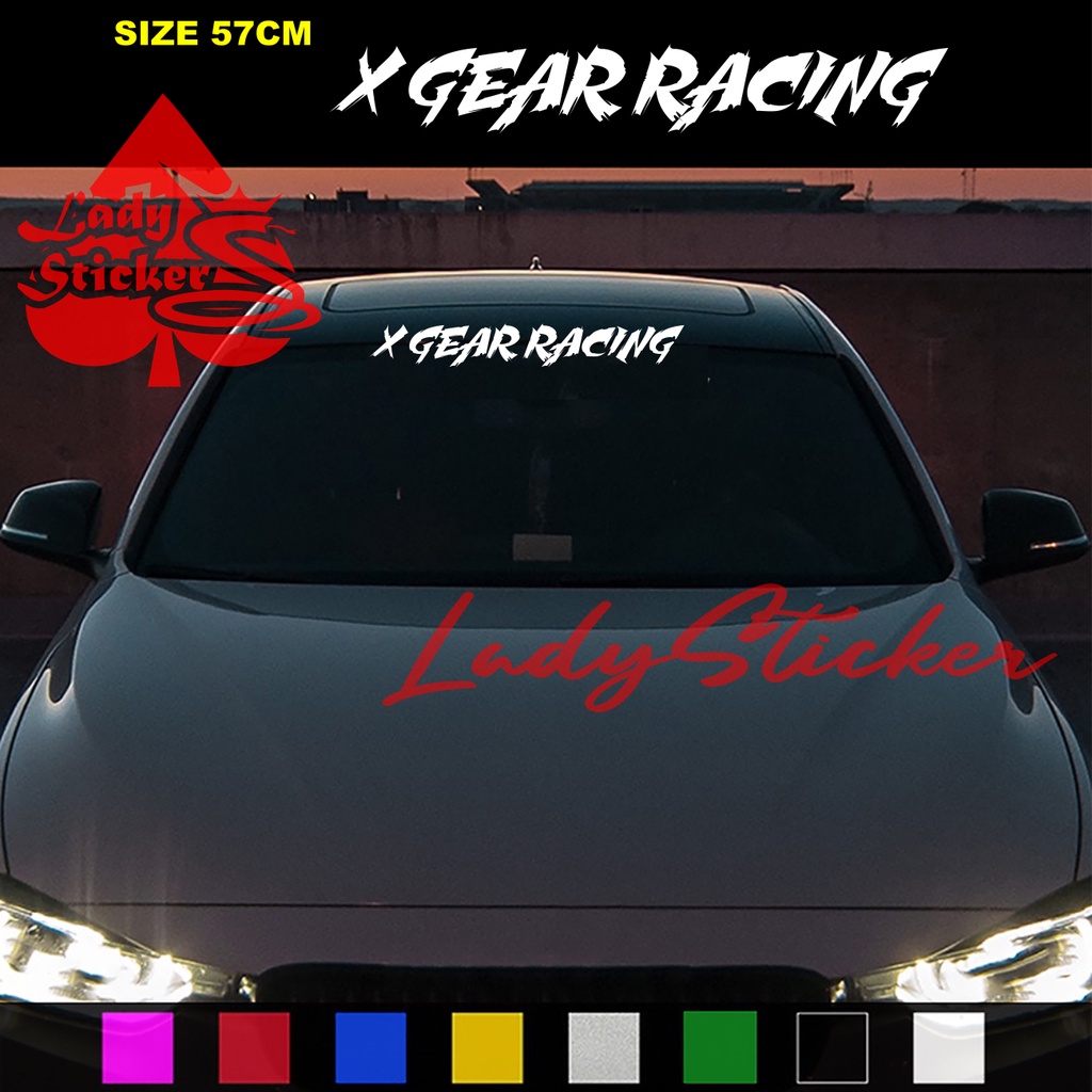 STIKER KACA X GEAR STICKER WINDSHIELD MOBIL NISSAN X GEAR RACING
