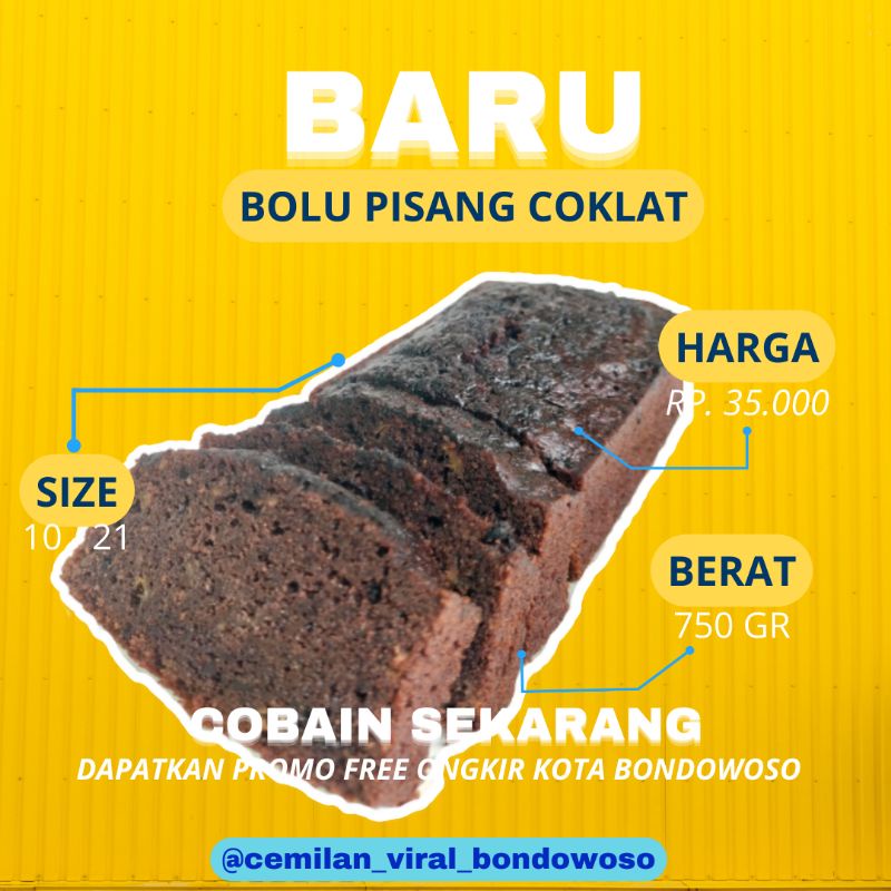 

Banana Cake Coklat | Bolu Pisang Moist Cokelat | Cake Pisang