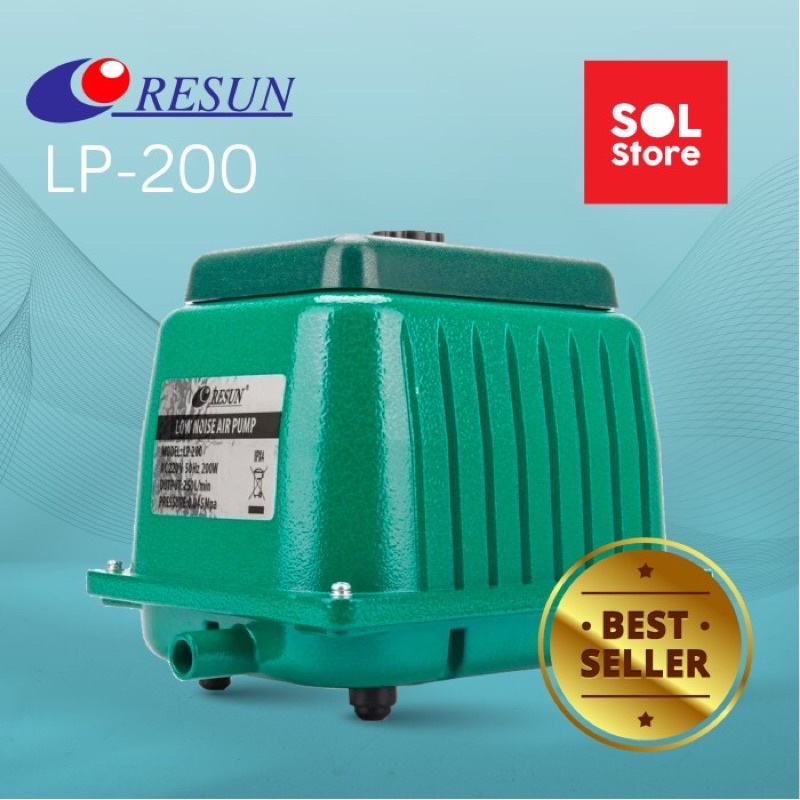 Pompa Udara Aerator KOLAM AQUARIUM RESUN LP 200 LP-200 LP200 LOW NOISE
