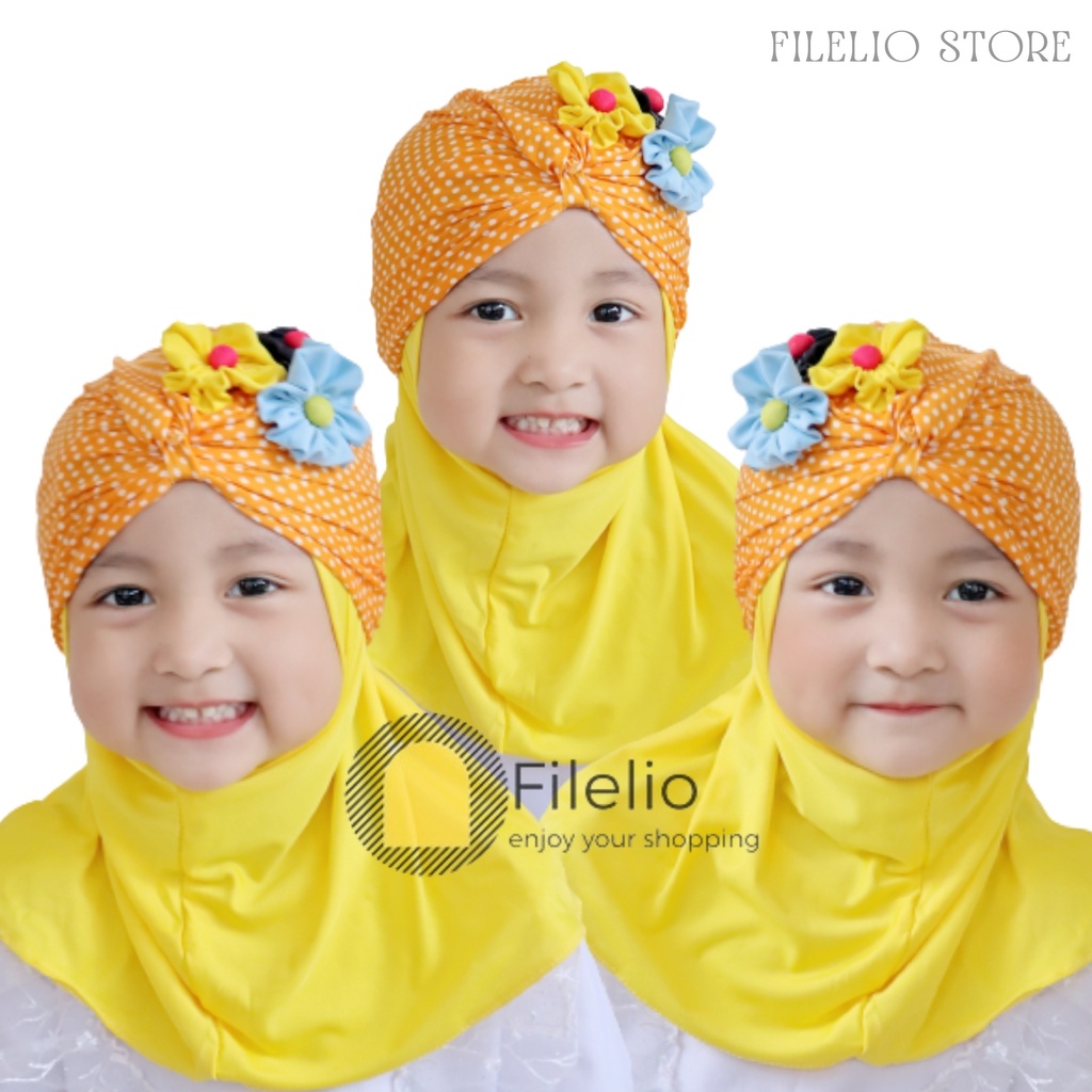 TERMURAH Hijab Anak Bayi Perempuan Murah Turban Combi Krudung Anak Lucu Umur 0 -3 Tahun Terbaru