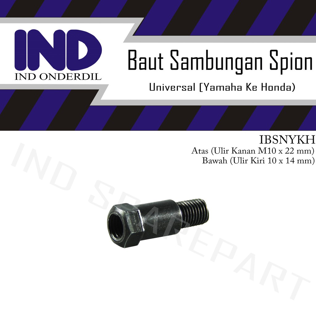 Baut-Baud Sambungan Spion Atas Drat Kanan -Bawah Kiri Yamaha ke HDA